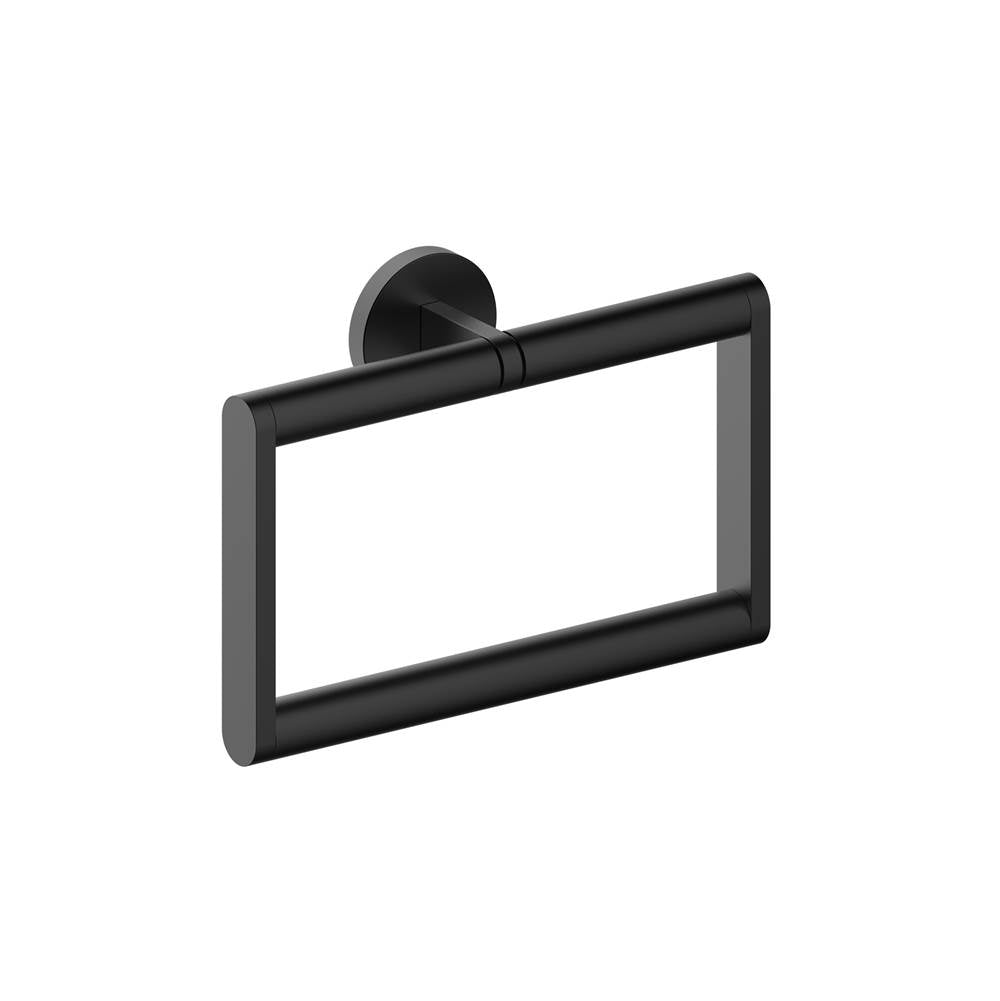 Kartners - FRANKFURT - Square Towel Ring-Matte Black - Matte Black