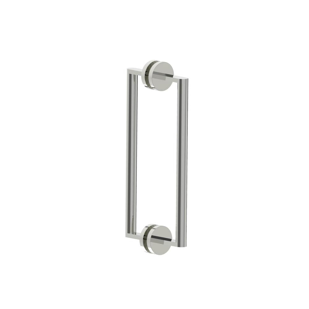 Kartners - FRANKFURT - 12-inch Double Shower Door Handle-Polished Nickel - Polished Nickel