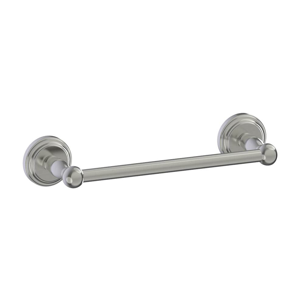 Kartners - FLORENCE - 9-inch Bathroom Towel Bar -Brushed Nickel - Brushed Nickel