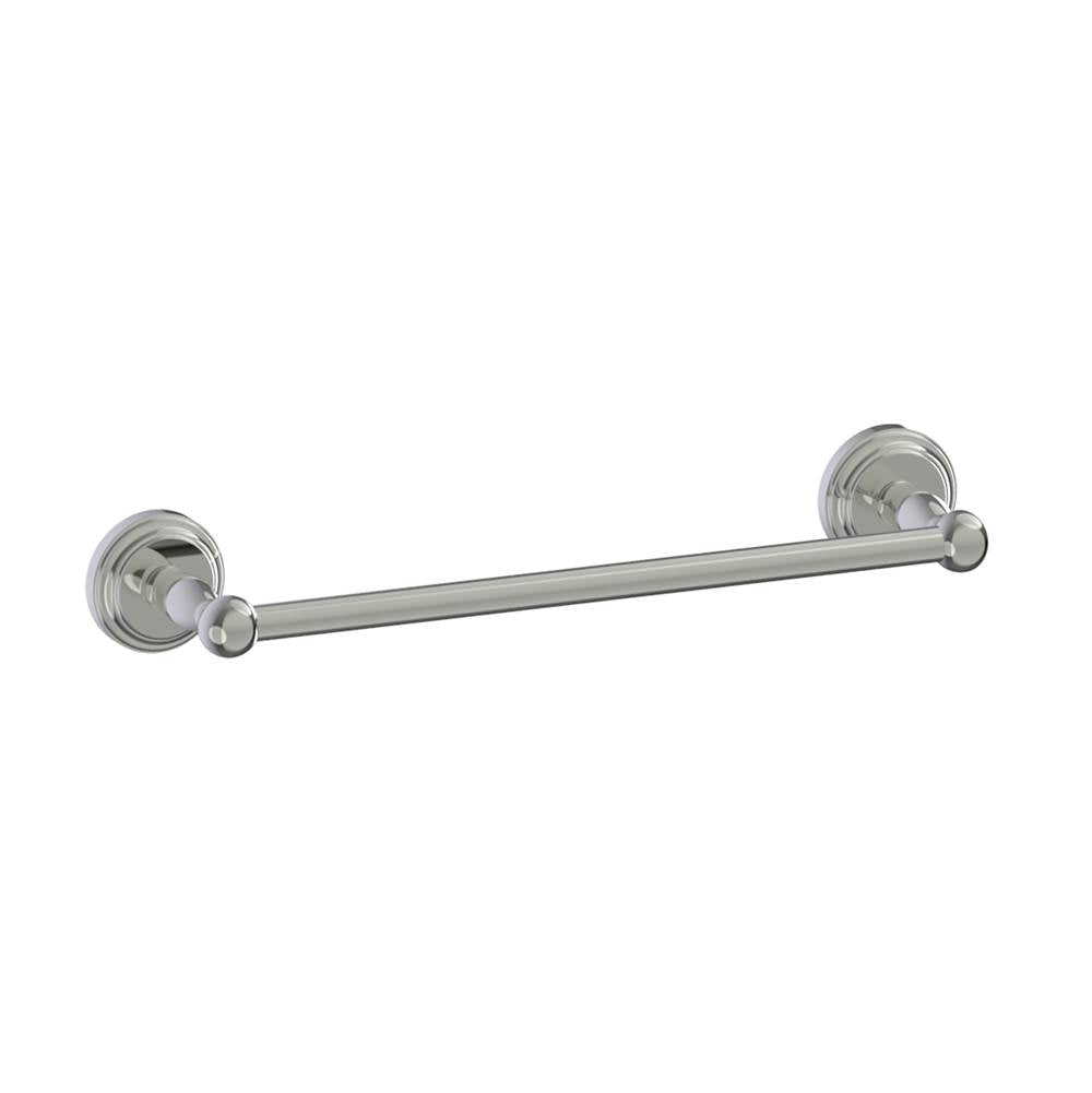 Kartners - FLORENCE - 12-inch Bathroom Towel Bar-Polished Nickel - Polished Nickel