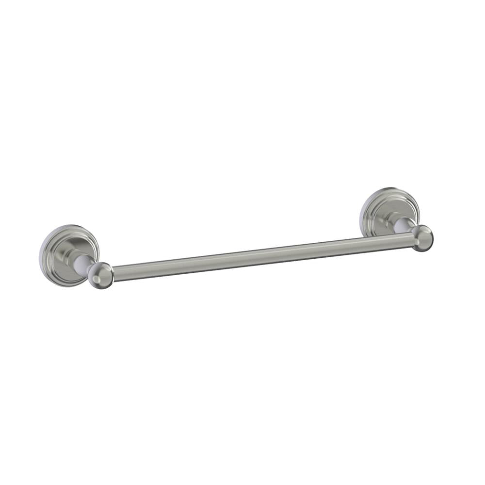 Kartners - FLORENCE - 12-inch Bathroom Towel Bar-Brushed Nickel - Brushed Nickel