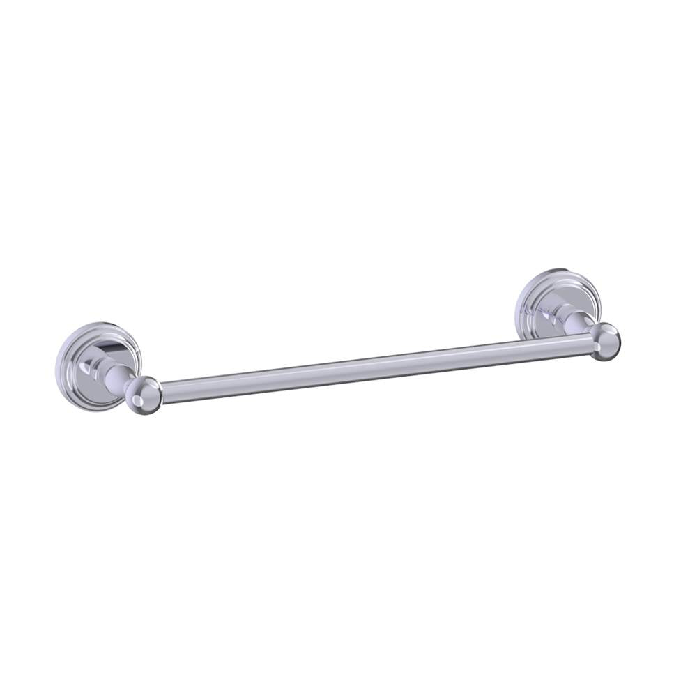 Kartners - FLORENCE - 12-inch Bathroom Towel Bar-Polished Chrome - Polished Chrome