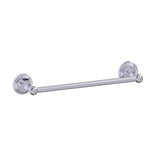 Kartners - FLORENCE - 12-inch Bathroom Towel Bar-Polished Chrome - Polished Chrome