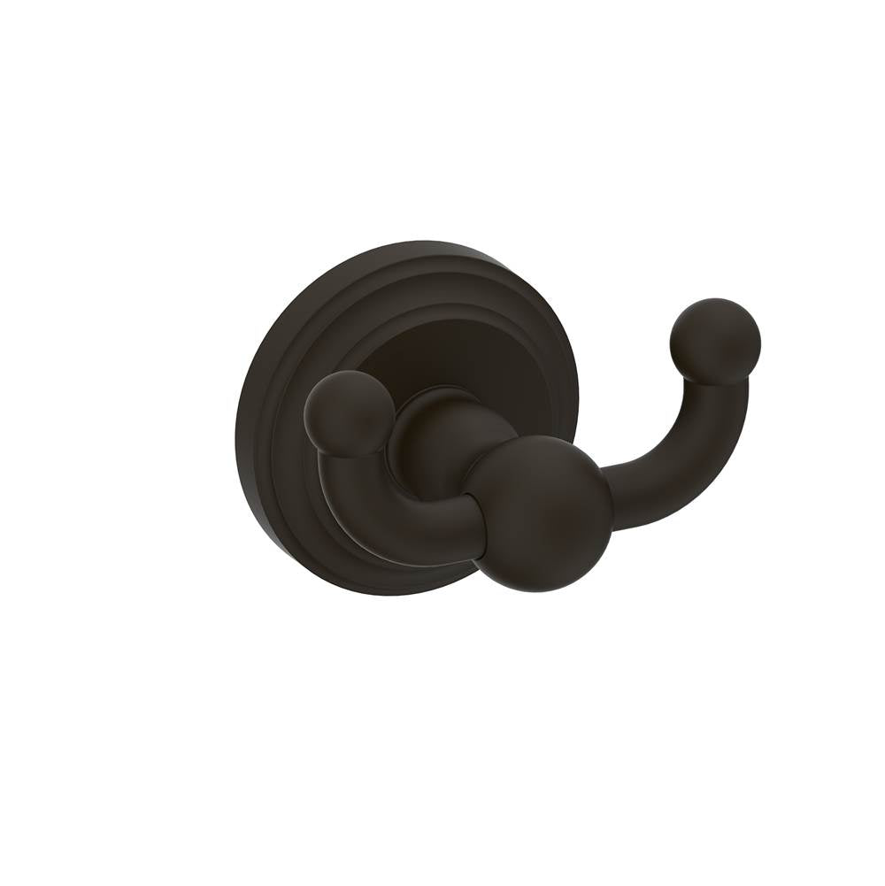 Kartners - FLORENCE - Double Prong Robe Hook-New World Bronze - New World Bronze