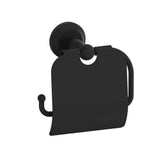 Kartners - FLORENCE - Toilet Paper Holder  with Cover-Matte Black - Matte Black