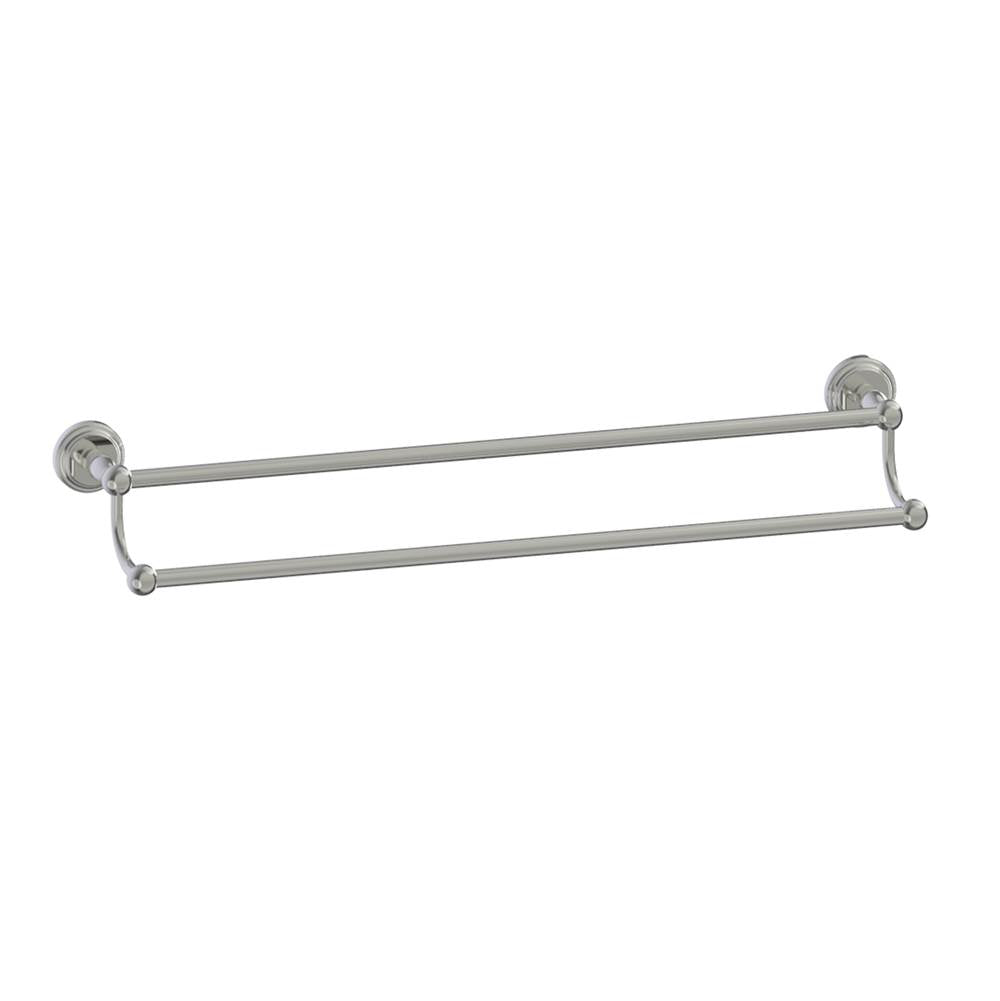 Kartners - FLORENCE - 24-inch Double Bathroom Towel Bar-Polished Nickel - Polished Nickel
