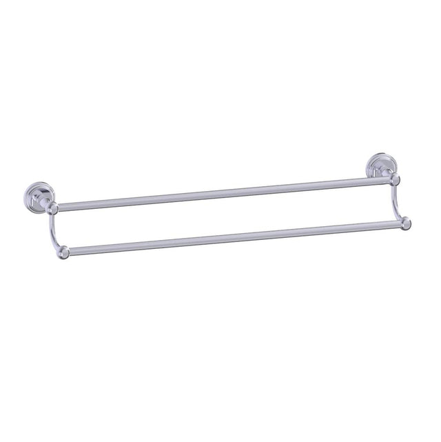 Kartners - FLORENCE - 24-inch Double Bathroom Towel Bar-Polished Chrome - Polished Chrome