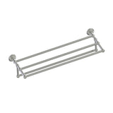 Kartners - FLORENCE - Towel Shelf with Bathroom Towel Bar-Polished Nickel - Polished Nickel
