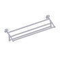 Kartners - FLORENCE - Towel Shelf with Bathroom Towel Bar-Polished Chrome - Polished Chrome