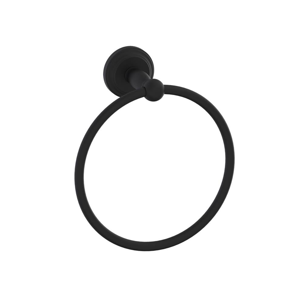 Kartners - FLORENCE - Round Towel Ring-Matte Black - Matte Black