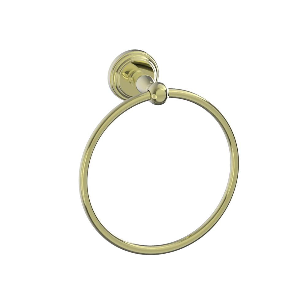 Kartners - FLORENCE - Round Towel Ring-Polished Brass - Polished Brass