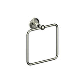 Kartners - FLORENCE - Square Towel Ring-Polished Nickel - Polished Nickel