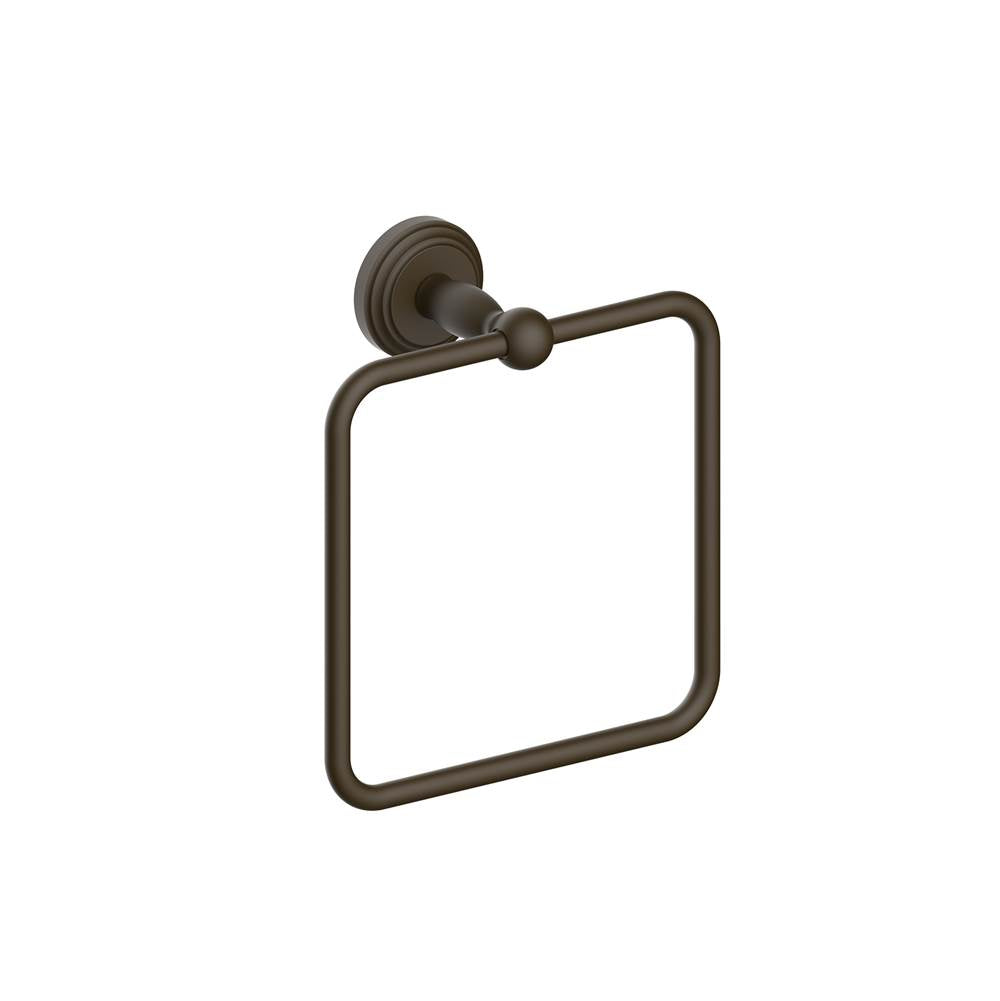 Kartners - FLORENCE - Square Towel Ring-New World Bronze - New World Bronze