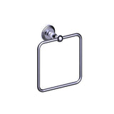 Kartners - FLORENCE - Square Towel Ring-Polished Chrome - Polished Chrome