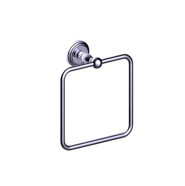 Kartners - FLORENCE - Square Towel Ring-Polished Chrome - Polished Chrome
