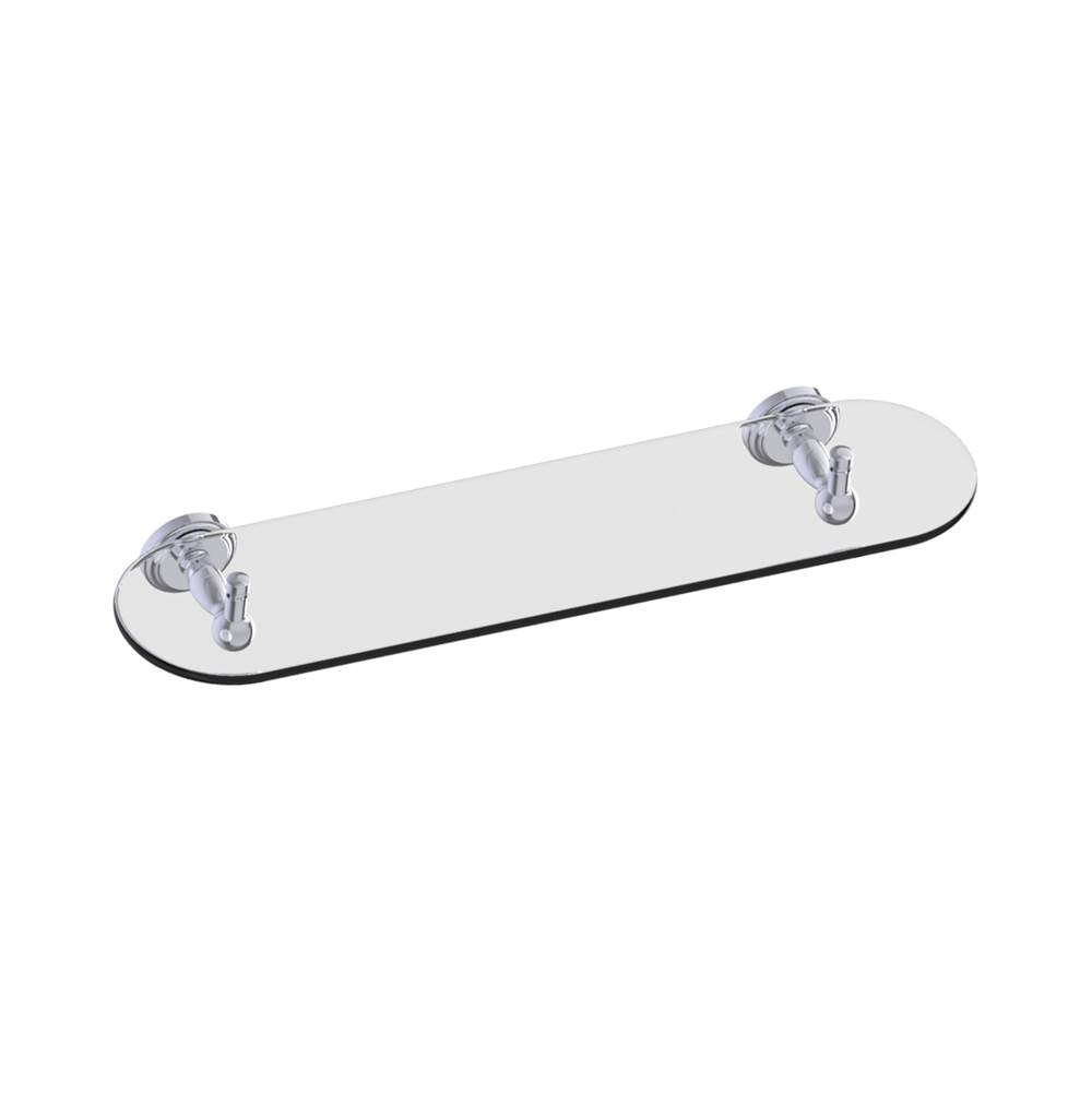 Kartners - FLORENCE - 20-inch Glass Shelf-Polished Chrome - Polished Chrome