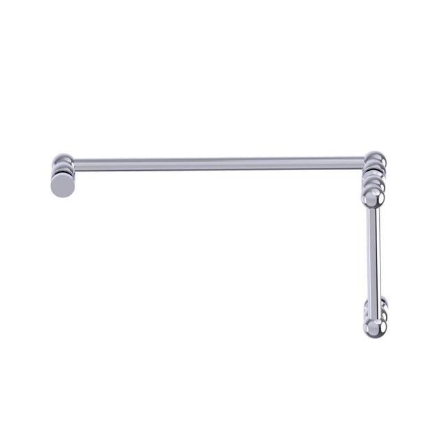 Kartners - FLORENCE - 8-inch x 18-inch Offset Shower Door Handle-Polished Chrome - Polished Chrome