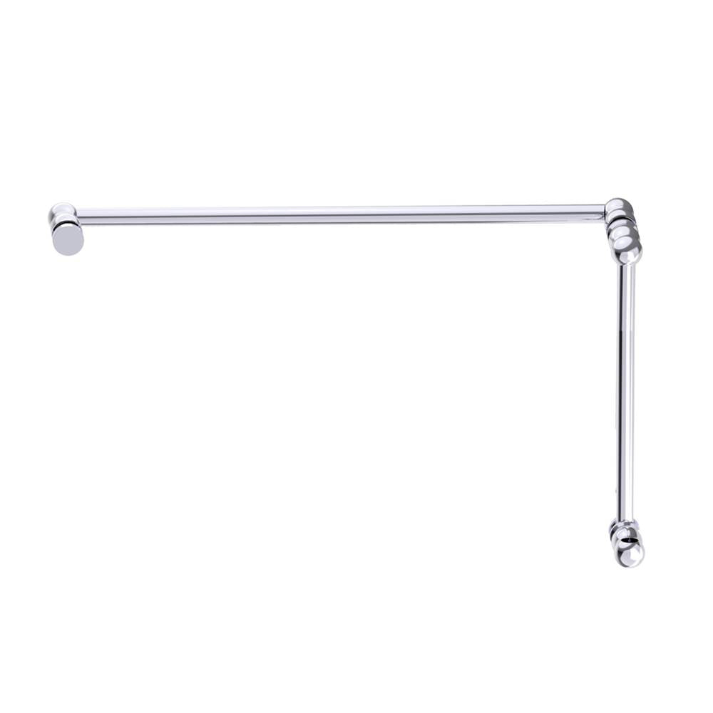 Kartners - FLORENCE - 12-inch x 24-inch Offset Shower Door Handle -Polished Chrome - Polished Chrome