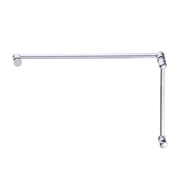 Kartners - FLORENCE - 12-inch x 24-inch Offset Shower Door Handle -Polished Chrome - Polished Chrome