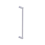 Kartners - FLORENCE - 24-inch Single Shower Door Handle-Polished Chrome - Polished Chrome