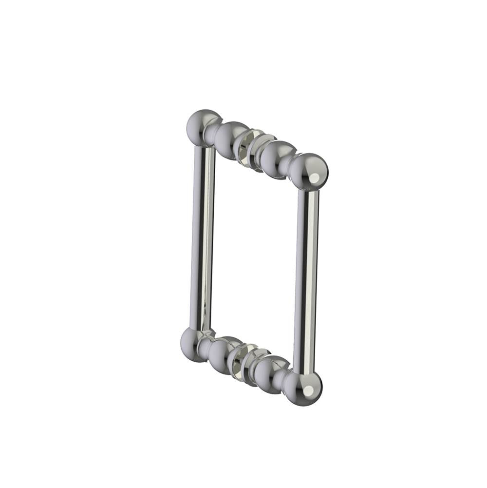 Kartners - FLORENCE - 8-inch Double Shower Door Handle-Polished Nickel - Polished Nickel