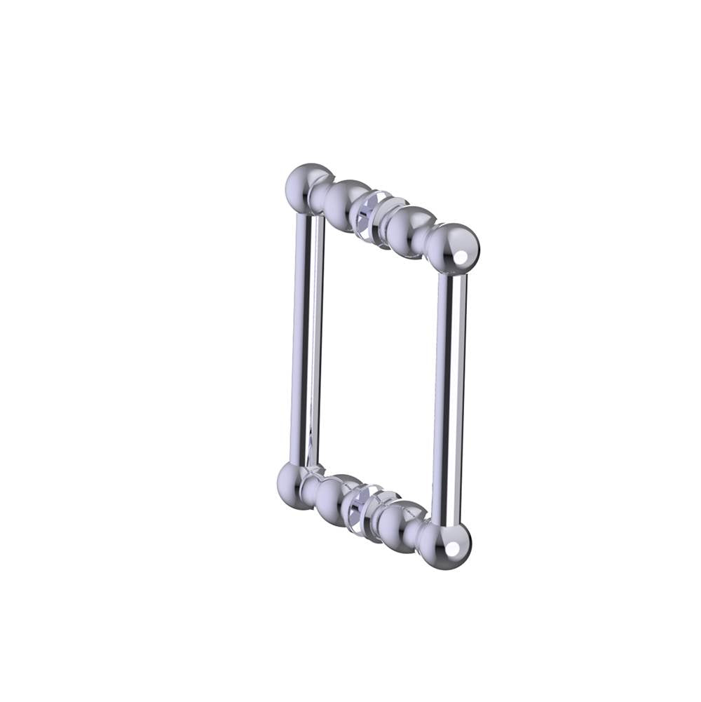 Kartners - FLORENCE - 8-inch Double Shower Door Handle-Polished Chrome - Polished Chrome