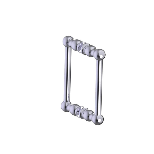 Kartners - FLORENCE - 8-inch Double Shower Door Handle-Polished Chrome - Polished Chrome