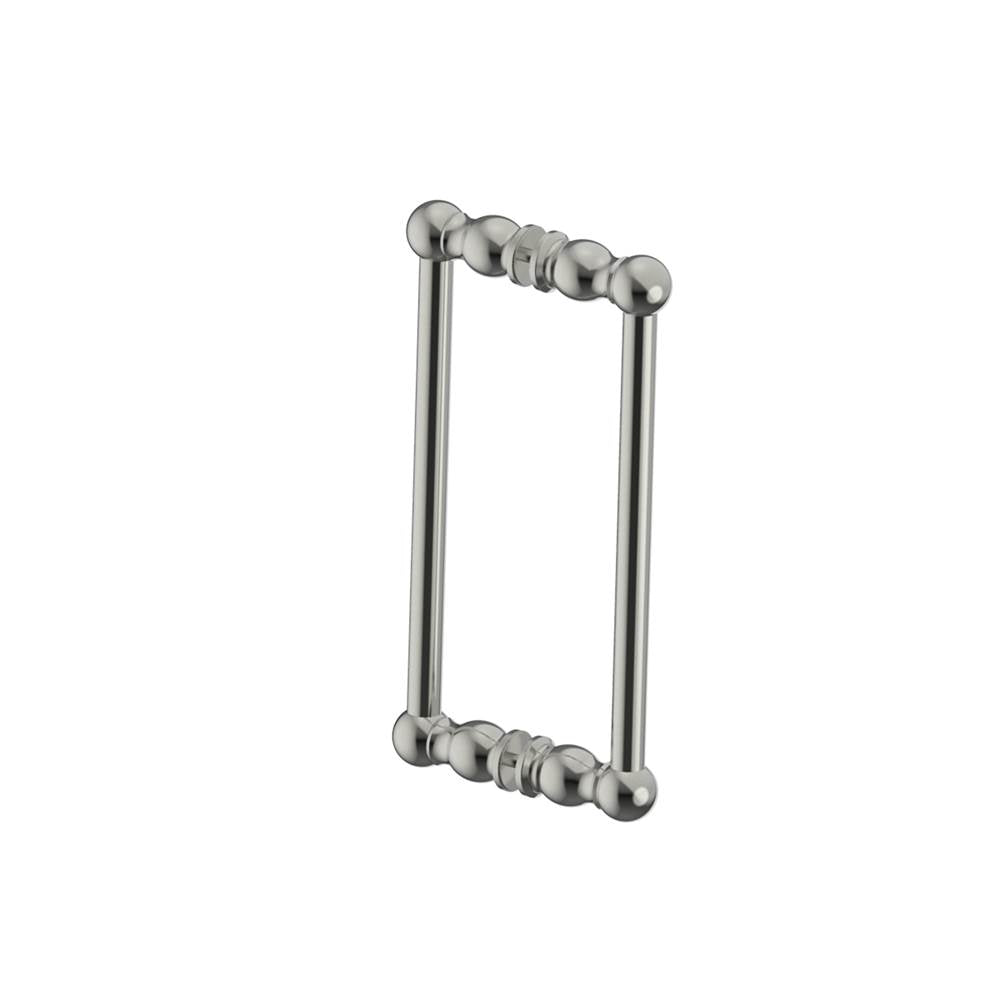 Kartners - FLORENCE - 12-inch Double Shower Door Handle-Brushed Nickel - Brushed Nickel