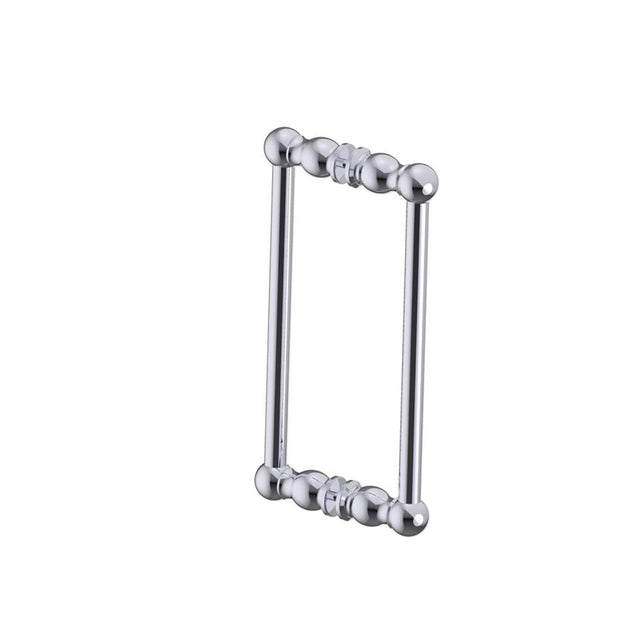 Kartners - FLORENCE - 12-inch Double Shower Door Handle-Polished Chrome - Polished Chrome