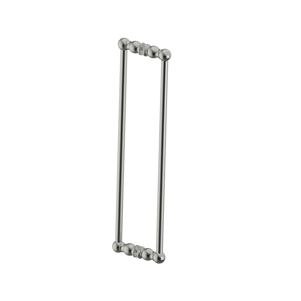 Kartners - FLORENCE - 24-inch Double Shower Door Handle-Brushed Nickel - Brushed Nickel