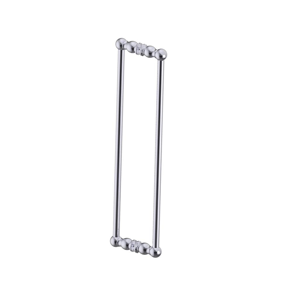Kartners - FLORENCE - 24-inch Double Shower Door Handle-Polished Chrome - Polished Chrome