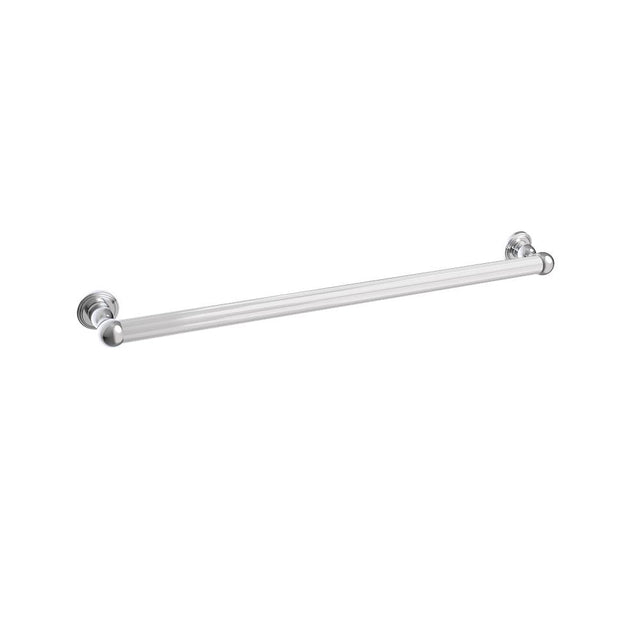 Kartners - Florence Straight Knurled -  24-inch Grab Bar-Polished Chrome - Polished Chrome
