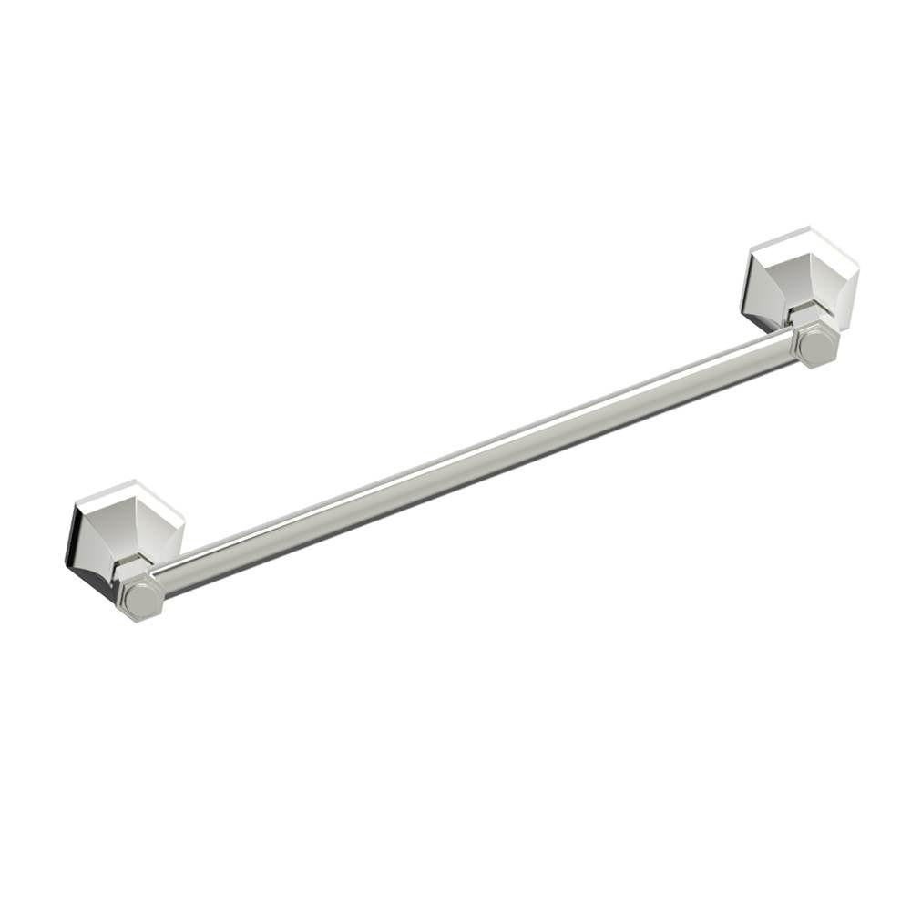 Kartners - PISA - 12-inch Bathroom Towel Bar-Polished Nickel - Polished Nickel