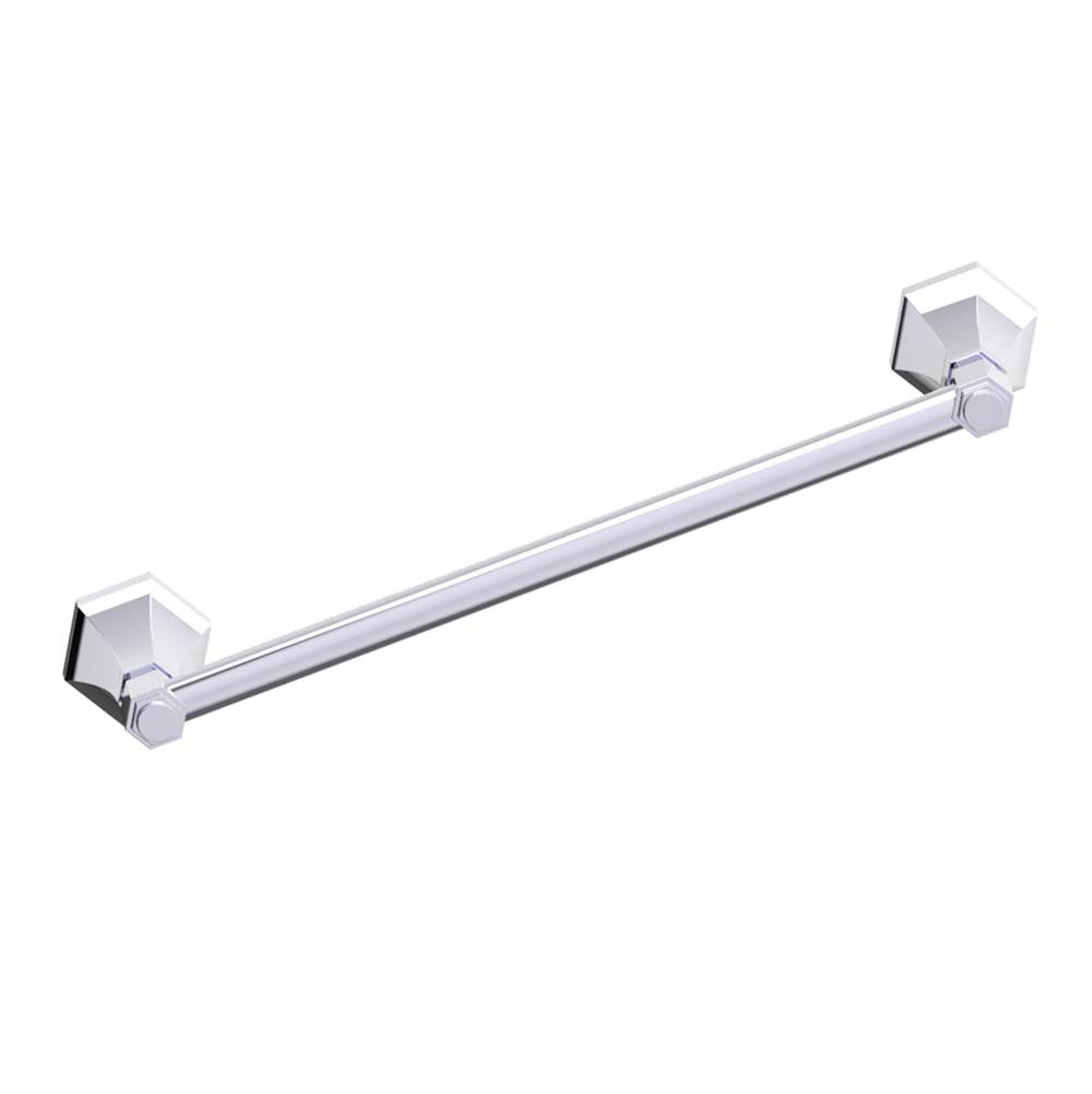 Kartners - PISA - 12-inch Bathroom Towel Bar-Polished Chrome - Polished Chrome