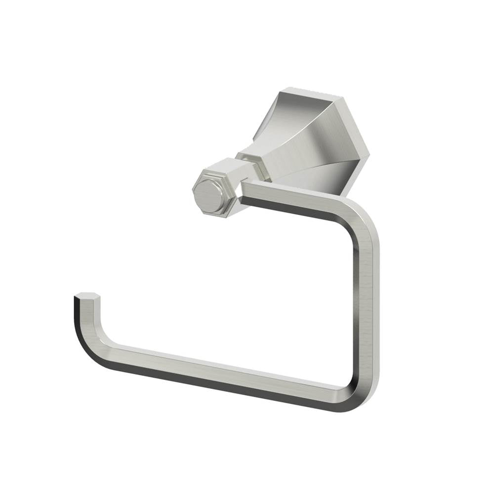 Kartners - PISA - Drop Toilet Paper Holder (Left)-Brushed Nickel - Brushed Nickel