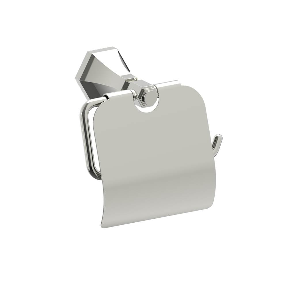 Kartners - PISA - Drop Toilet Paper Holder with Cover-Polished Nickel - Polished Nickel