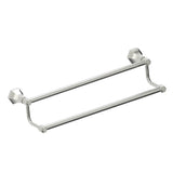 Kartners - PISA - 18-inch Double Bathroom Towel Bar-Brushed Nickel - Brushed Nickel