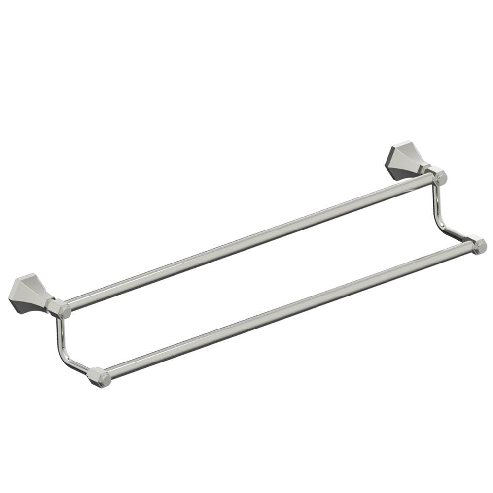 Kartners - PISA - 24-inch Double Bathroom Towel Bar-Polished Nickel - Polished Nickel