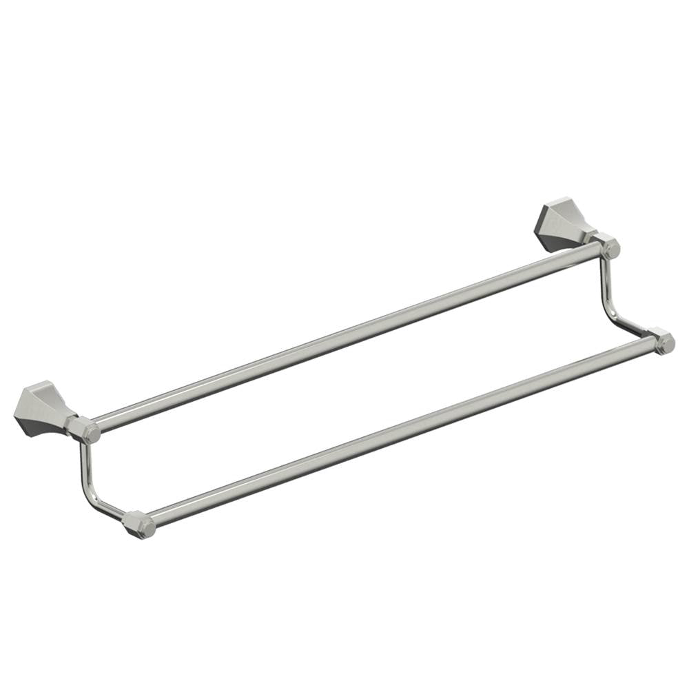 Kartners - PISA - 24-inch Double Bathroom Towel Bar-Brushed Nickel - Brushed Nickel