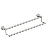 Kartners - PISA - 24-inch Double Bathroom Towel Bar-Brushed Nickel - Brushed Nickel