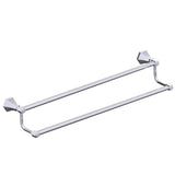 Kartners - PISA - 24-inch Double Bathroom Towel Bar-Polished Chrome - Polished Chrome