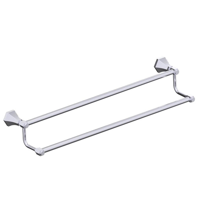 Kartners - PISA - 24-inch Double Bathroom Towel Bar-Polished Chrome - Polished Chrome