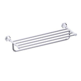 Kartners - PISA - Towel Shelf with Bathroom Towel Bar-Polished Chrome - Polished Chrome