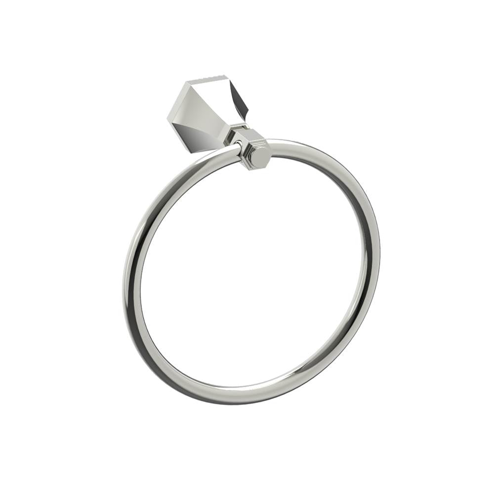 Kartners - PISA - Round Towel Ring-Polished Nickel - Polished Nickel