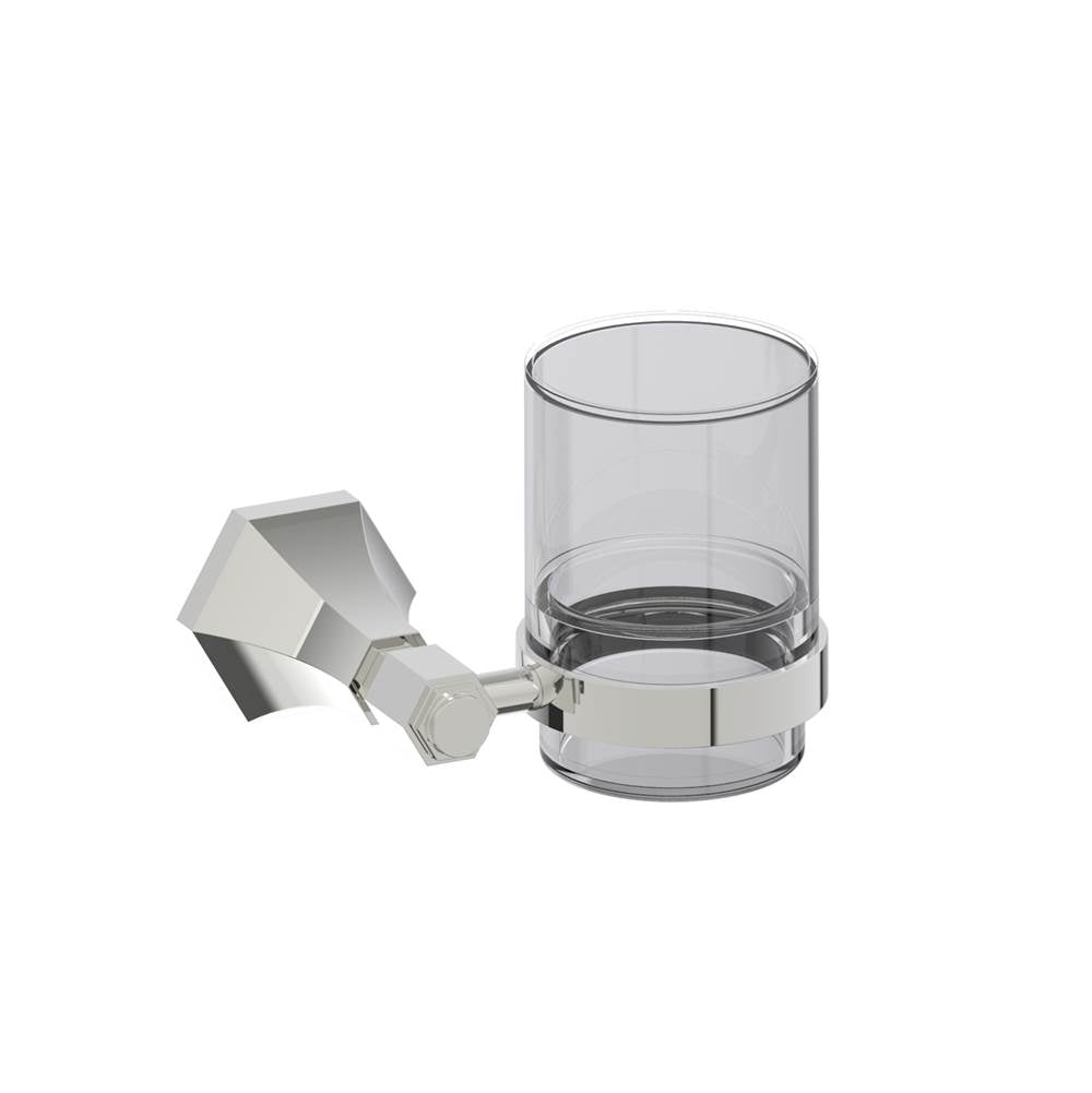 Kartners - PISA - Bathroom Tumbler Cup & Toothbrush Holder-Polished Nickel - Polished Nickel