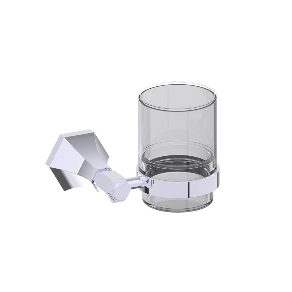 Kartners - PISA - Bathroom Tumbler Cup & Toothbrush Holder-Polished Chrome - Polished Chrome