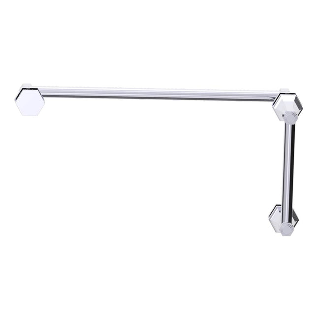 Kartners - PISA - 8-inch x 18-inch Offset Shower Door Handles -Polished Chrome - Polished Chrome