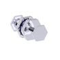 Kartners - PISA - Double Shower Door Knob-Polished Chrome - Polished Chrome