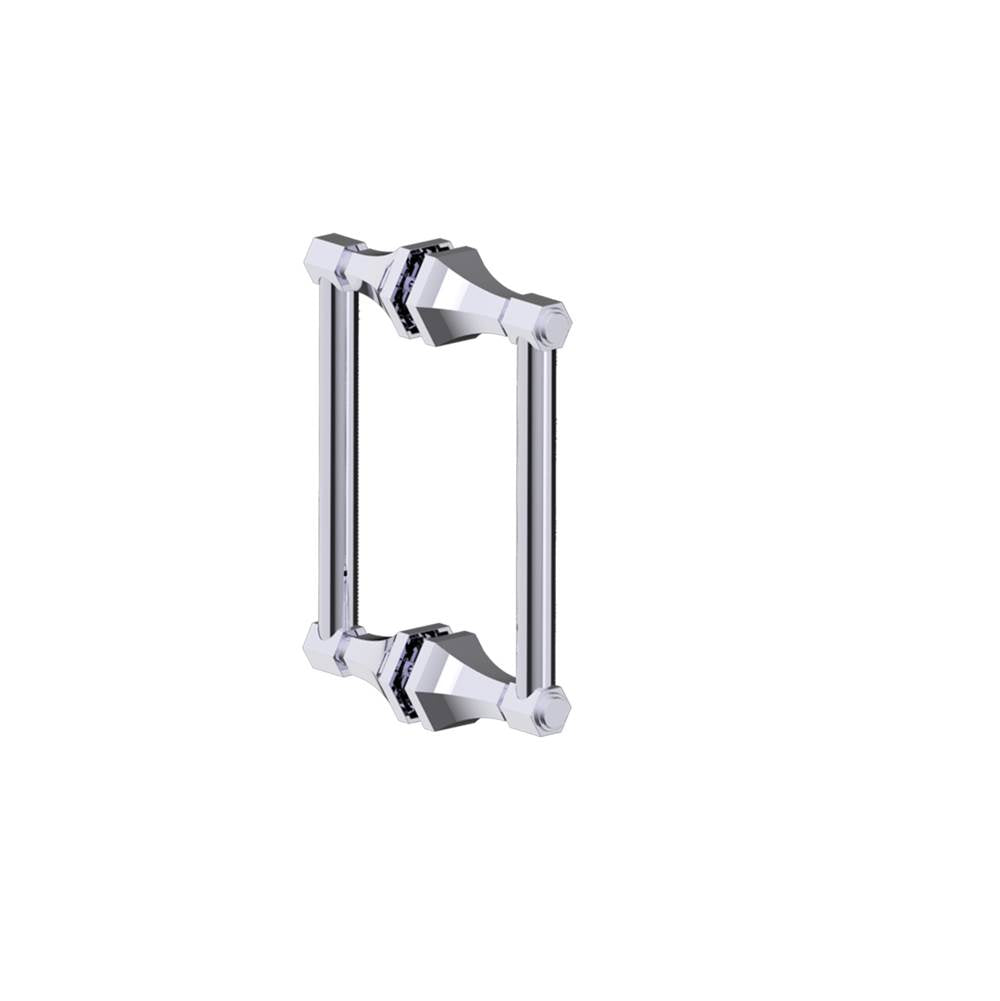 Kartners - PISA - 8-inch Double Shower Door Handle-Polished Chrome - Polished Chrome