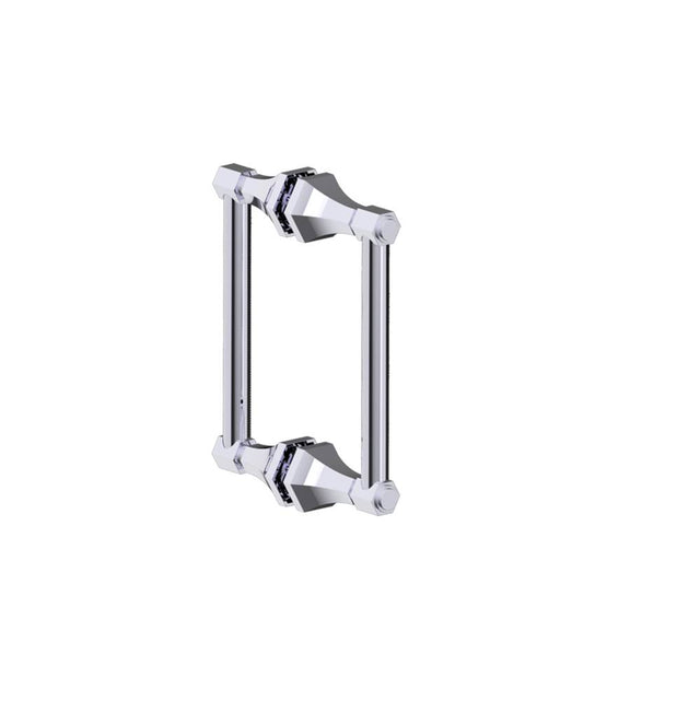Kartners - PISA - 8-inch Double Shower Door Handle-Polished Chrome - Polished Chrome